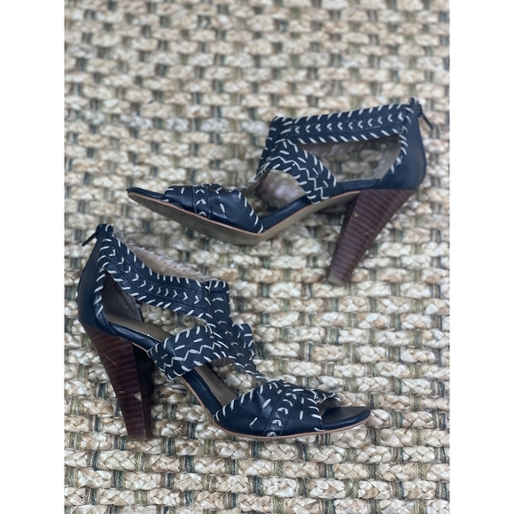 Sole Society Arizona Whipstitch Open Toe Heeled Sandal Size 9.5 - Picture 5 of 7